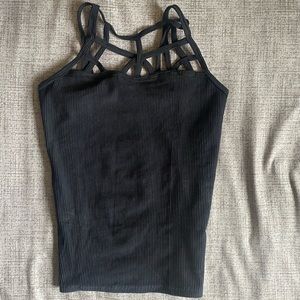 Black Strappy Tank Top